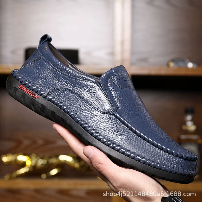 2022 Весна и лето новый супер мягкий удобный верхний слой воловьей кожи мужская повседневная обувь производители обуви оптом Bean Shoes