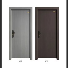 大量现货现代简约家用锌合金卧室门房门室内门隔音门电解板钢质门