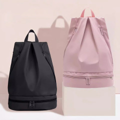 男性と女性のビーチ収納バックパック水泳収納バッグ乾湿分離バックパックフィットネスバッグ巾着ポケットトラベルバッグ工場
