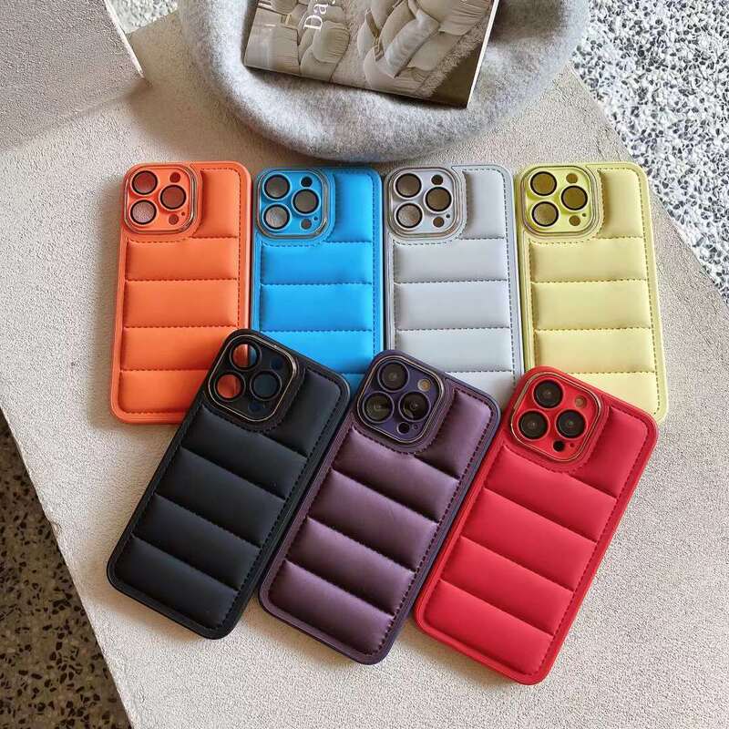 For Apple 154PROMAX Cotton Down Jacket Mobile Phone Case iPhone1123 with Lens Film Protective Cover X