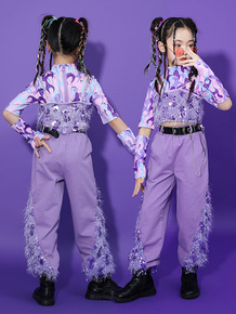 Jazz dance costumes for women and children, fashionable girl group performance costumes for girls, autumn and winter sets, runway shows, cool and trendy costumes