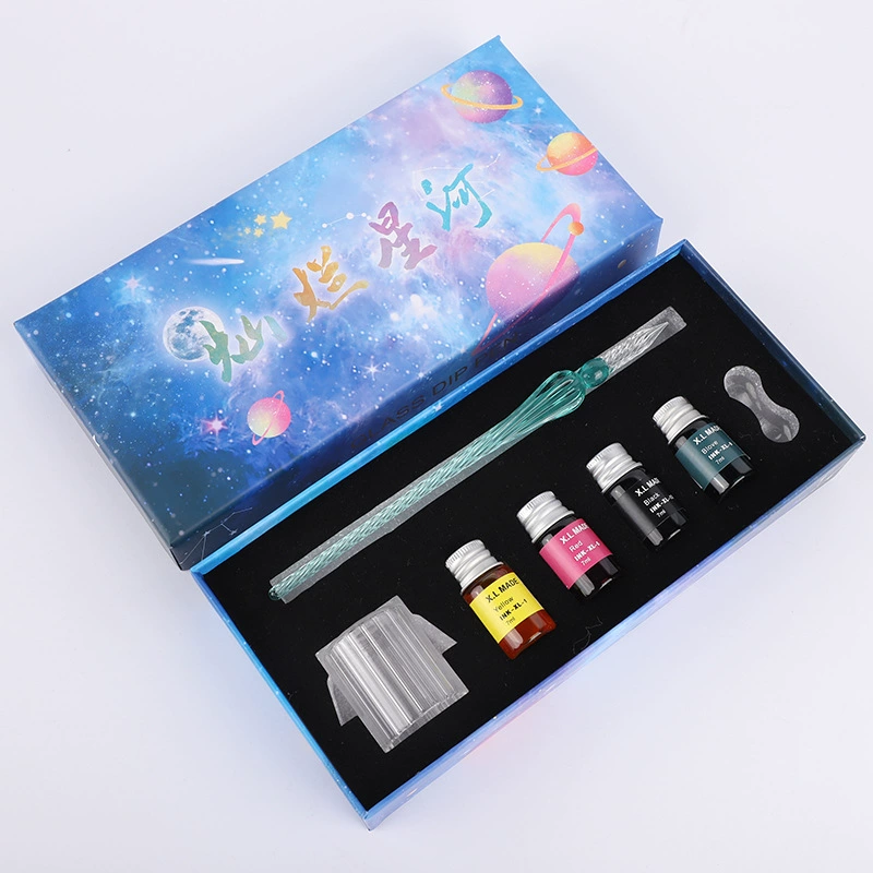 Glass rollerball pen, ink, brush for elementary school students, Birthday gift