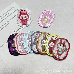爆款拉布布印花吊孔首饰亚克力钥匙扣吊坠diy包挂手机链饰品