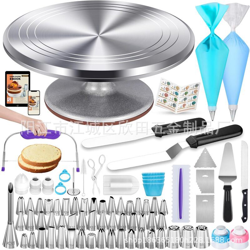 Amazon 51 piezas de aleación de aluminio torreta torreta de acero inoxidable raspador boquilla de enmarcado de crema