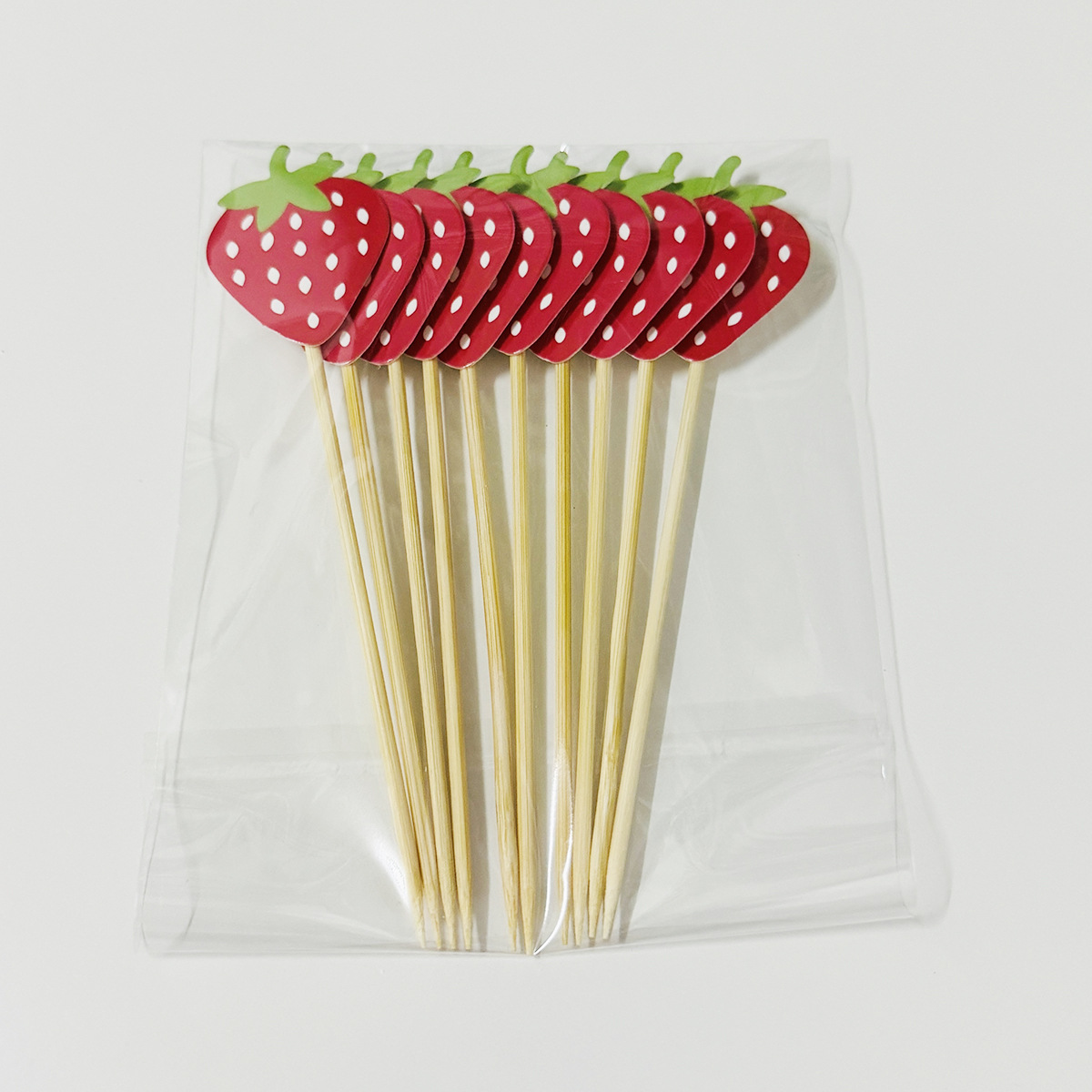 Lugar de fábrica al por mayor decoración creativa de pasteles de fiesta con letrero de fresa, letrero de decoración de postres, venta caliente transfronteriza