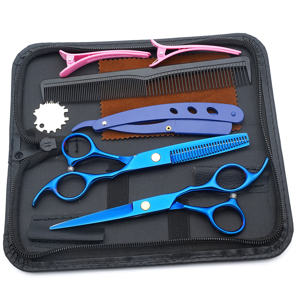 Estilista profesional, tijeras de corte de pelo, corte de pelo, corte de pelo, corte de pelo, corte de dientes fino, juego de corte de belleza con flequillo especial para peluquero