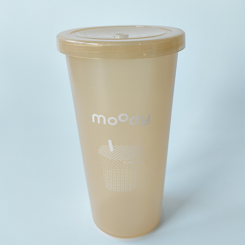 Directo de fábrica 24oz taza de paja de una sola capa de publicidad creativa taza de agua regalo promocional 680ml helado PP taza de plástico