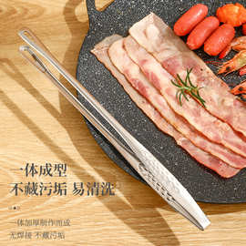 韩式草莓烤肉夹子304不锈钢烧烤夹金色自助餐草莓夹加长面包夹子