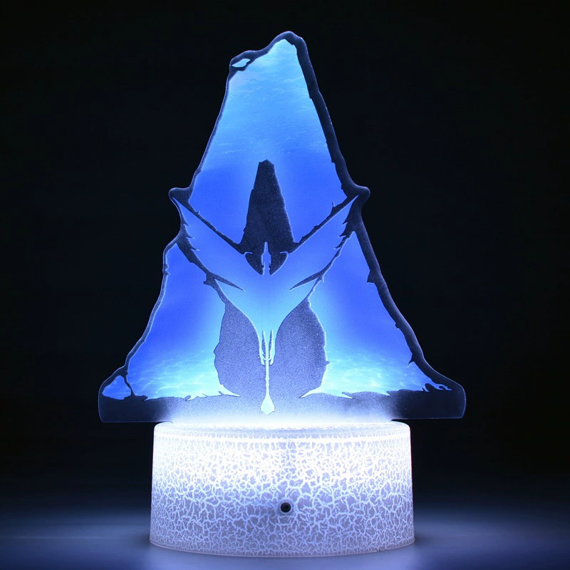 Акриловый LED-ночник Avatar 3 «Огонь и Пепел», 16 цветов, сенсорная подставка, 20,5×14,5×6 см