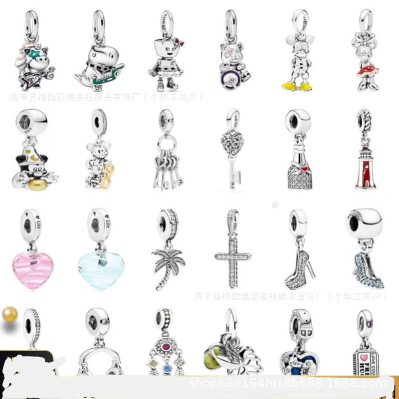 Pandora S925 Sterling Silver Snake Bone Bracelet Beaded Pendant Classic Series Beads Hot Selling Beaded Diy Jewelry