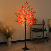 厂家直销LED铜丝灯红色橄榄树节日派对ins室内家居场景布置发光树