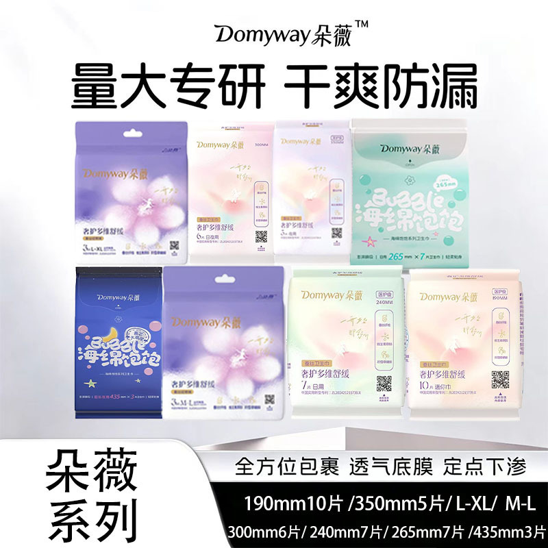 Duowei Sanitary Napkins Wholesale Silk Soothing Sanitary Napkins Soft and Delicate, Available in Multiple Sizes for Day and Night Use, Suitable for Young Girls during Their Menstrual Period