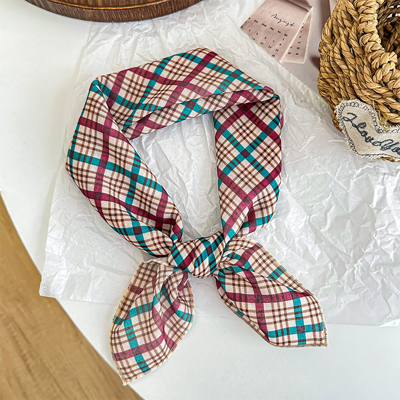 Bufanda de seda, bufanda cuadrada pequeña, bufanda fina, chal pequeño, protector de cuello de anacardo retro, bufanda decorativa, pañuelo en la cabeza, banda para el cabello