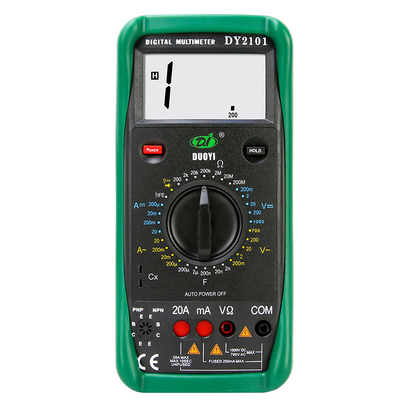 多一万用表DY2101交直流电压电流电容电阻电工数字防烧表