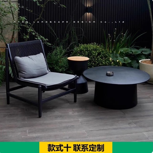 Sofá de aluminio al aire libre Villa paisaje diseñador de muebles asientos al aire libre balcón hotel ventas image 15