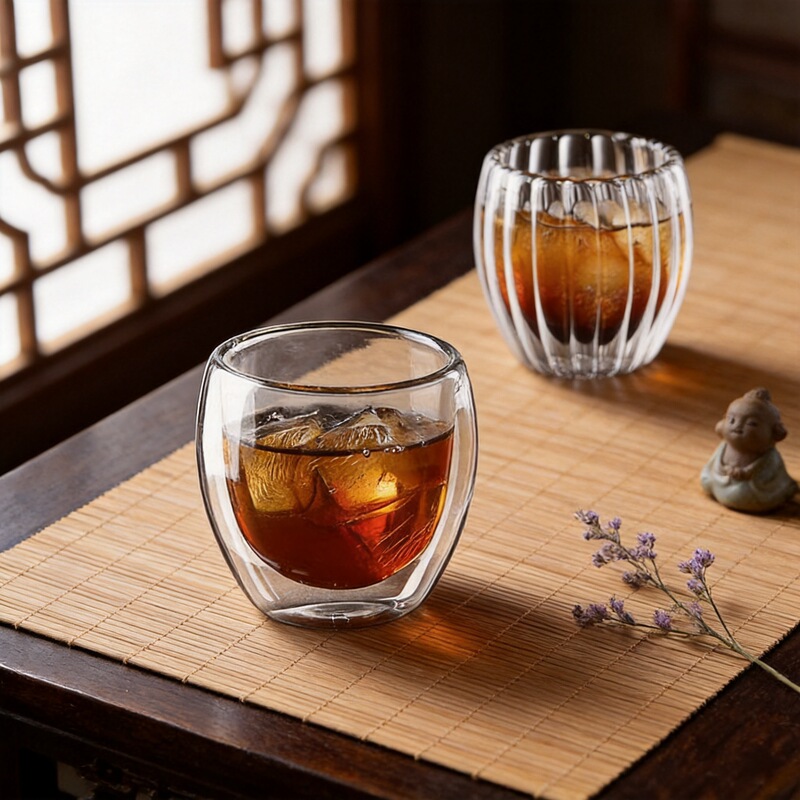 Heat-Resistant Glass Small Tea Cup for Home Use, Kung Fu Tea Set, Transparent Single Master Cup, Thickened Double-Layer Cup for Drinking Tea Heat-Resistant Glass Small Tea Cup for Home Use, Kung Fu Tea Set, Transparent Single Master Cup, Thickened Double-Layer Cup for Drinking Tea