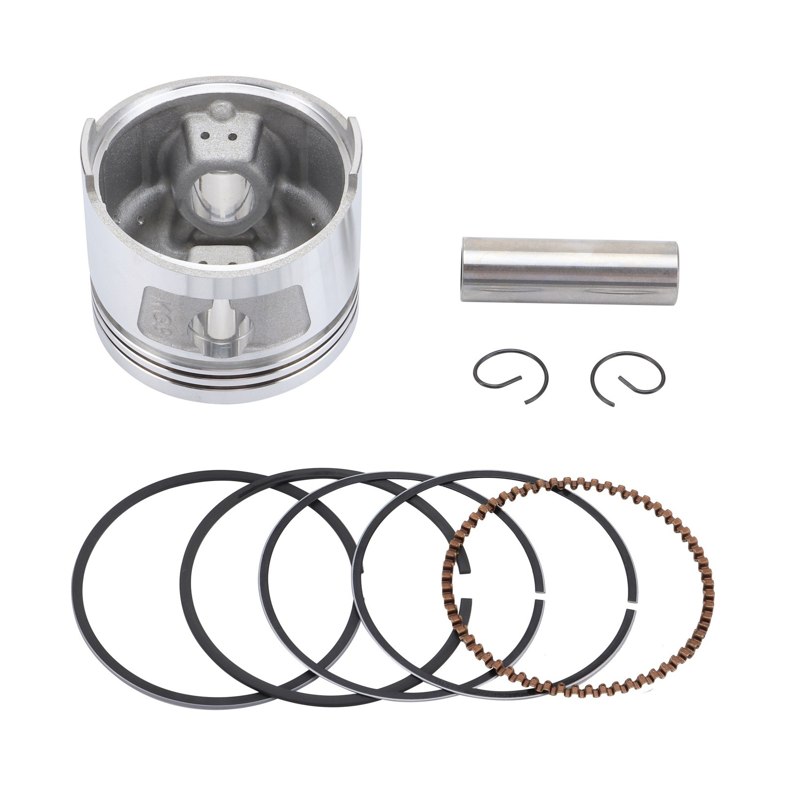 Motorcycle piston, 62mm piston, 15mm valve, piston ring, spring, ZJ150 kit, CG150cc, go-kart