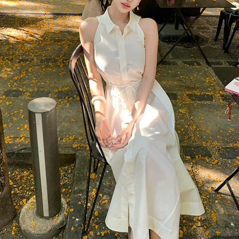 Designed Ready-To-Wear Dresses, Shirts, Sleeveless Long Dresses with Tie and Elastic Waist Designed Ready-To-Wear Dresses, Shirts, Sleeveless Long Dresses with Tie and Elastic Waist