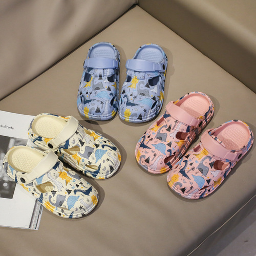 Men's and Women's New Thick Sole Waterproof Slippers for Kids, Soft and Lightweight for Children and Toddlers, Parent-Child Hole Slippers