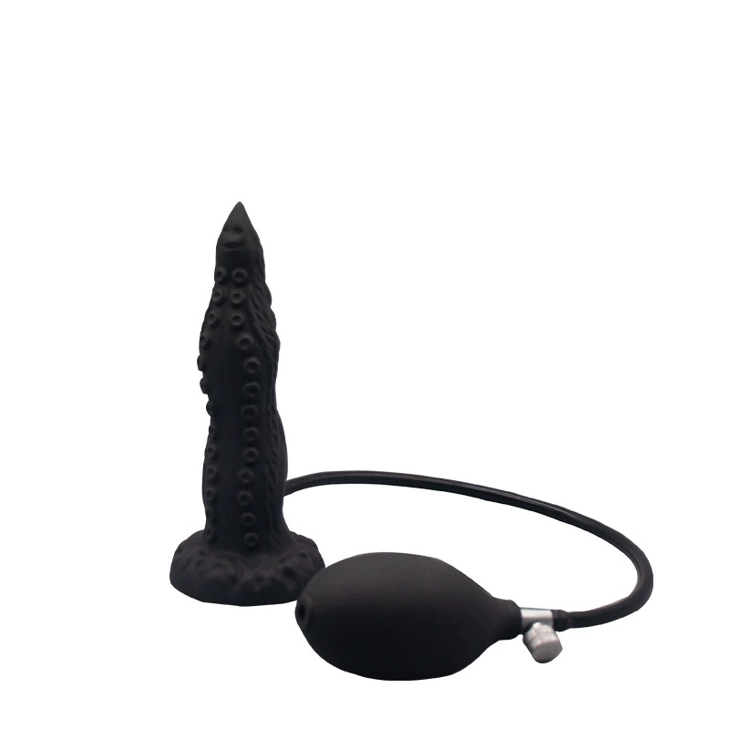 Inflatable Octopus Anal Plug, Silicone, Adjustable Size, Suction Base