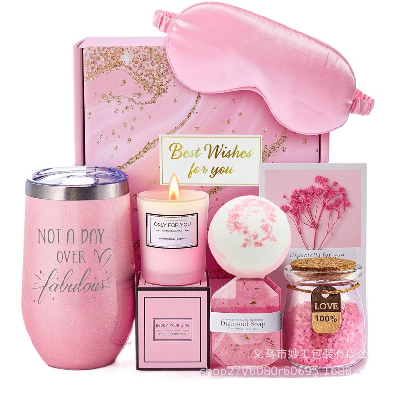 Rosa serie traje de regalo Spa cesta de regalo Set Día DE LA Madre novias caja de regalo creativo