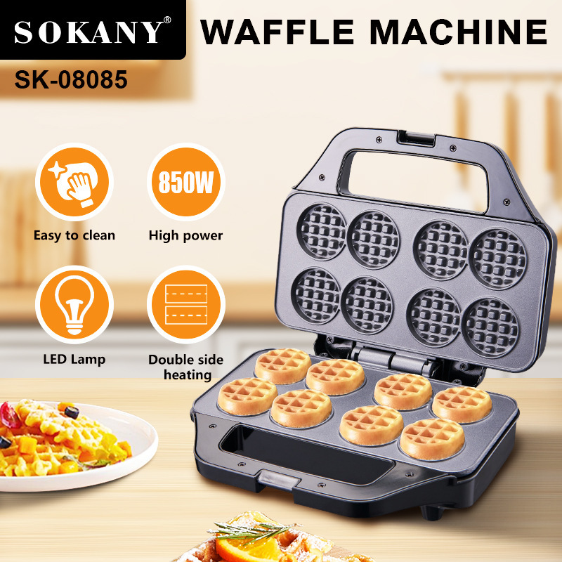 Export Sokany08085 Small Waffle Machine Sandwich Machine Toaster 8-Hole Bread Machine Waffle Maker