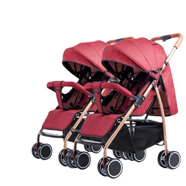 Handheld foldable universal stroller for twins with seat