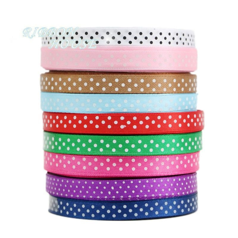 Dot Ribbon 1cm Ribbon Cake Tie Gift Box Packaging Ribbon Flowers Ribbon in stock Supply 22 m/Roll Dot Ribbon 1cm Ribbon Cake Tie Gift Box Packaging Ribbon Flowers Ribbon in stock Supply 22 m/Roll