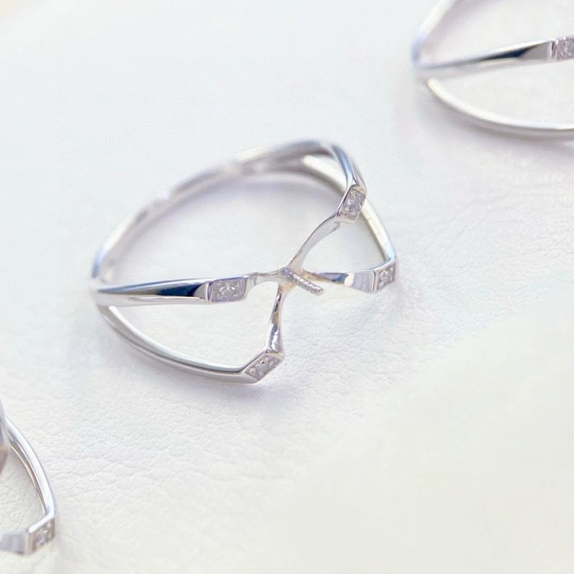 Pt900 платиновые аксессуары жемчужное кольцо текстура с бусинами 11-12 мм бриллиант 2 точки без бусин