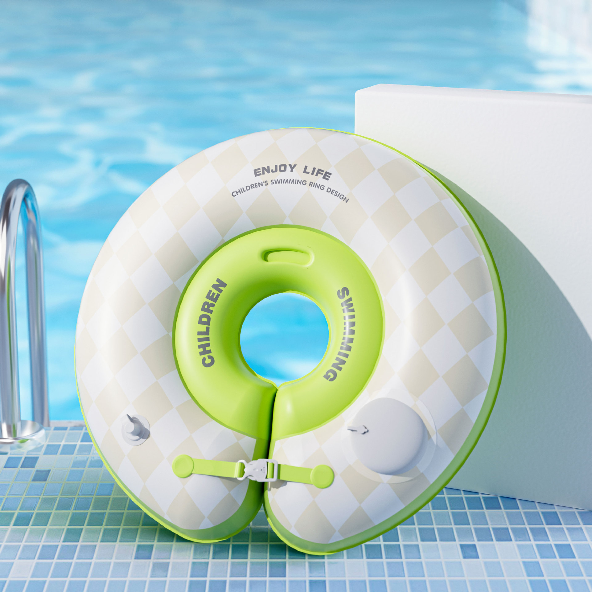 Anillo de natación para bebés Anillo de cuello Anillo flotante Anillo salvavidas trajes de baño para bebés Mangas de agua chaleco flotante equipo de natación
