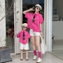 短袖母子夏款多巴胺衬衫