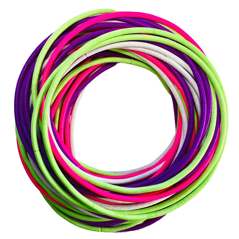Cross-Border Women's exquisite stretch multi-color fashion bracelet stack-guitar string bracelet (set of 12)