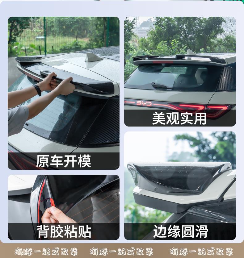 25 Byd Dolphin Intelligent Driving Edition Rear Wings, Fixed Wind Wings, Sports Top Wings, No Punching, Appearance Upgrade and Modification Accessories