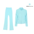 Glazed Blue Flared Set