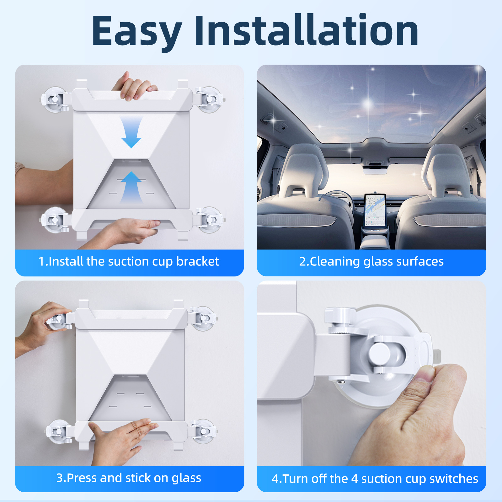 For Mini Mini Car Suction Cup Holder Star Mini Car Roof Skylight Front Window Rear Window Glass Suction Cup Holder