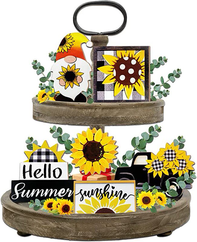 6 pieces spring summer farmhouse layered pallet decoration hello summer sunflower gnome sunshine truck wooden logo 6 pieces spring summer farmhouse layered pallet decoration hello summer sunflower gnome sunshine truck wooden logo
