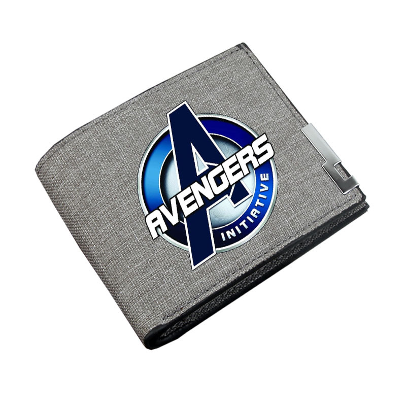 Anime Marvel héroe Marvel Comics estudiante monedero hombres y mujeres lienzo cartera corta