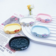卡通KT猫咪托盘树脂盘子奶油胶配件diy冰箱贴手机壳微观场景装饰
