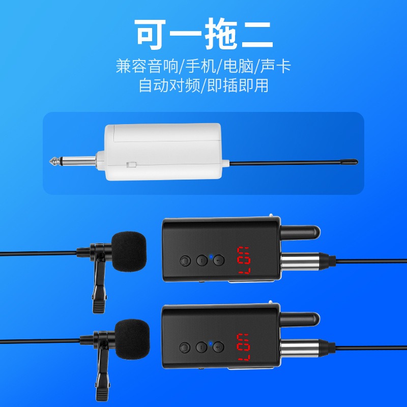 無線クリップはマイクの携帯電話の一眼レフのビデオを取材して放送します。|undefined
