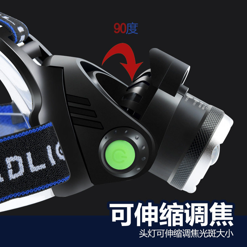 Transfronterizos T6 luz de pesca recargable USB luz de zoom al aire libre luz de emergencia luz de inducción luz de cabeza al por mayor