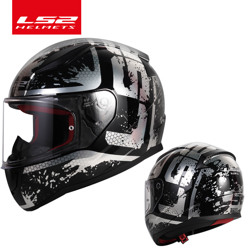 LS2 casco motocicleta casco completo unisex Four Seasons universal casco completo carding Racing running casco más tamaño casco FF353