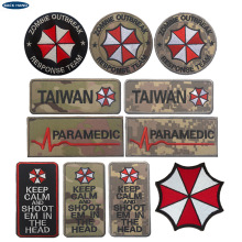 海客户外跨境现货zombie outbreak生化危机保护伞刺绣魔术贴包章