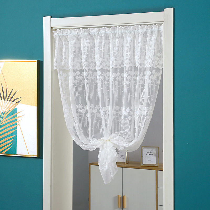 American Style Country Kitchen Short Curtain Half Curtain Door Curtain Shading Gauze Curtain Shading Curtain Window Non-perforated Yarn Shading
