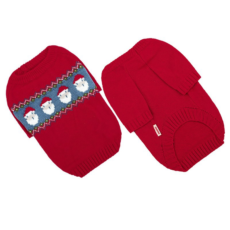 Ropa de gato invierno rojo festivo Año Nuevo suéter gato marioneta de Año Nuevo gatito mascota Año Nuevo saludo anti-pelusa