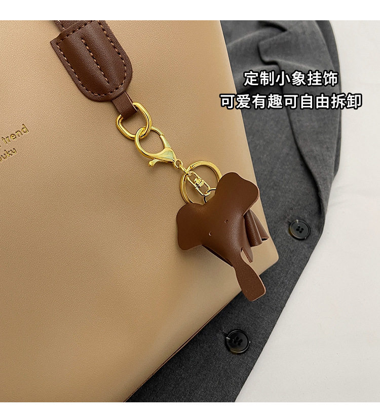 Túi tote nữ cỡ lớn nhiều ngăn đeo vai đi làm — Màu kaki, Màu nâu, Màu trắng be, Màu đen chi tiết 5