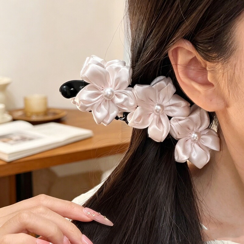 Banana Clip 2026 Hot-Selling Hairpin, Ultra-Fairy Light Pink Flower Design, New Luxury Hair Accessory, Beautiful Princess Bow Hair Ornament Banana Clip 2026 Hot-Selling Hairpin, Ultra-Fairy Light Pink Flower Design, New Luxury Hair Accessory, Beautiful Princess Bow Hair Ornament