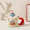 Red elephant (nice model) cup + lid + spoon
