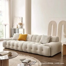 复刻罗奇堡沙发意式客厅极简风沙发简约设计师拉点直排布艺三人