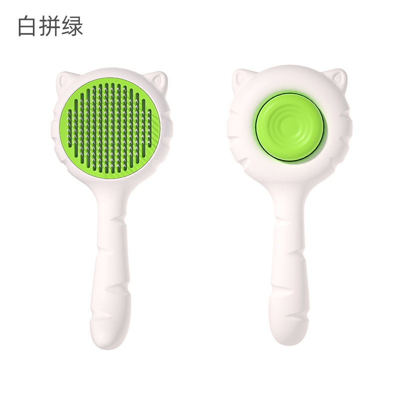 고양이 귀 - 흰색과 녹색