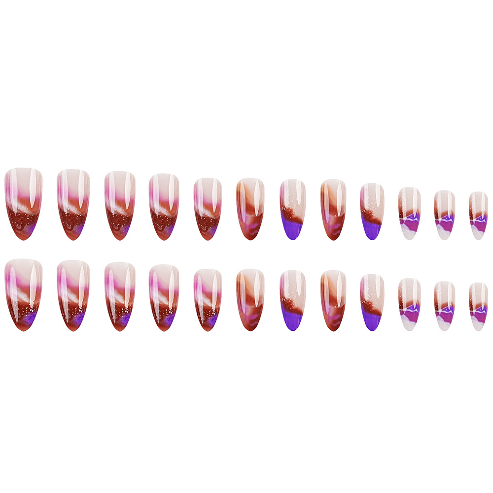 Europa y los Estados Unidos venden un parche de uñas de gota caliente, chicas calientes, parche de uñas falsas en polvo, nebulosa, manchas de uñas francesas.